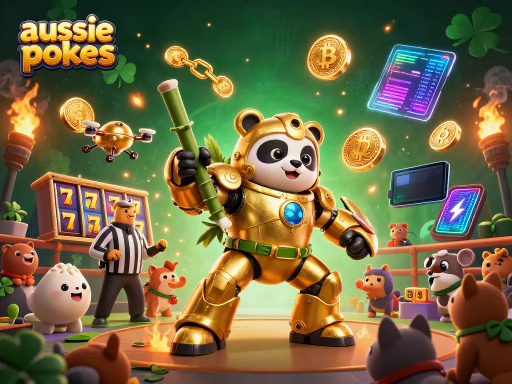 Spin the reels and experience the excitement of aussie pokies with this vibrant 3D illustration.